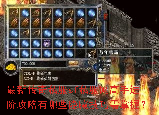 最新传奇私服sf私服网高手进阶攻略有哪些隐藏技巧需掌握? 最新传奇私服sf私服网高手进阶攻略有哪些隐藏技巧需掌握?