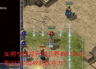 如何快速提升闲云野鹤9196小昭302300249的战斗力? 如何快速提升闲云野鹤9196小昭302300249的战斗力?