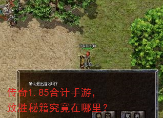 传奇1.85合计手游,致胜秘籍究竟在哪里? 传奇1.85合计手游,致胜秘籍究竟在哪里?