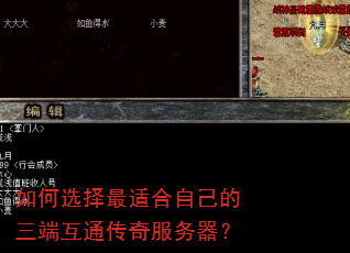 如何选择最适合自己的三端互通传奇服务器? 如何选择最适合自己的三端互通传奇服务器?