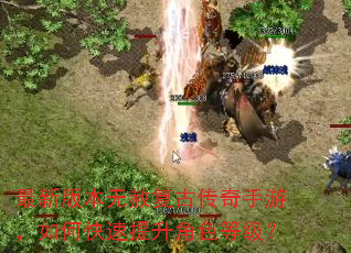 最新版本无赦复古传奇手游,如何快速提升角色等级? 最新版本无赦复古传奇手游,如何快速提升角色等级?