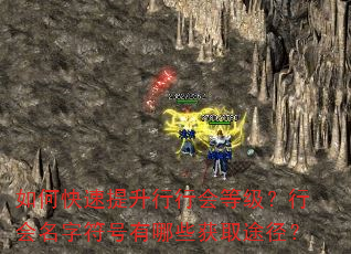 如何快速提升行行会等级?行会名字符号有哪些获取途径? 如何快速提升行行会等级?行会名字符号有哪些获取途径?