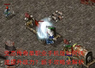 变态传奇单职业手机版如何快速提升战力?新手攻略全解析 变态传奇单职业手机版如何快速提升战力?新手攻略全解析