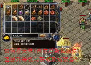 如何在天堂1吉尔塔斯私服快速提升等级与获取顶级装备? 如何在天堂1吉尔塔斯私服快速提升等级与获取顶级装备?